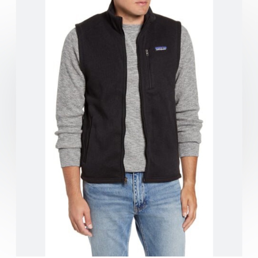 Men's Black Patagonia Synchilla Fleece Vest